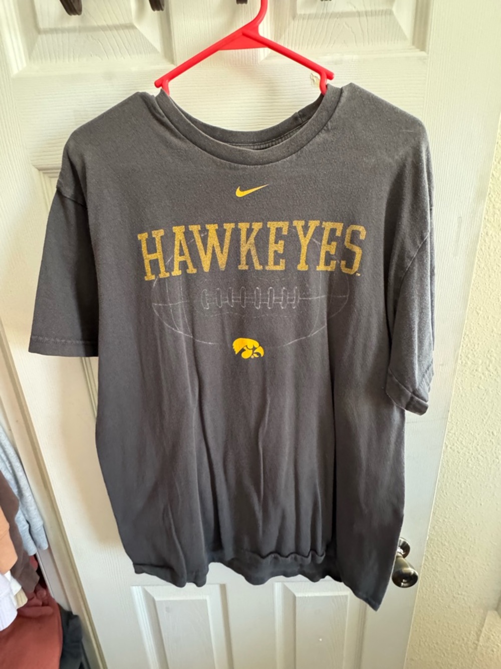 Nike Gray Shirt with Gold Accent Crewneck